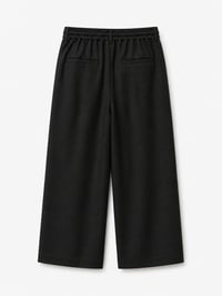 Wide Leg Linen Blend Pants – Black - Image 2