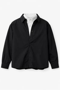 Layered Black Shirt - Image 1