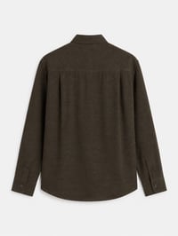 Cotton Blend Shirt – Brown - Image 3