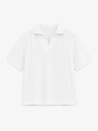 White Linen-Texture Shirt - Image 1