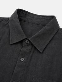Black Linen Shirt - Image 2