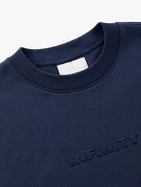 Navy Infinity Embossed T-Shirt - Image 3