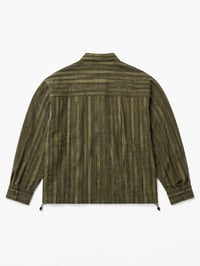 Navy Striped Zip Shirt - Image 5