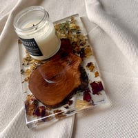 Clear Floral\Wood Soap Dish - Image 2