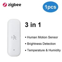 مستشعر الحركة الذكي Multi-Sensor 4-in-1 (حركة، إضاءة، حرارة، رطوبة) - بروتوكول ZigBee 3.0 - صورة 1