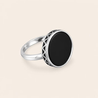 Fared  Royal Ring – Black Agate – 925 Sterling Silver