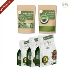 بكج لتطويل الشعر وتقليل التساقط (3) كيس حنا المدينة مع (1)كيس سدر مع(1)كيس ورق سدر
