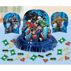JUSTICE LEAGUE TABLE DECORATING 3 PCS