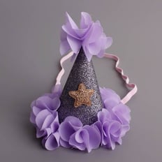 HAT HAIRBAND ELEGANT GRAY WITH STAR
