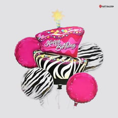  Zebra Birthday Balloon 