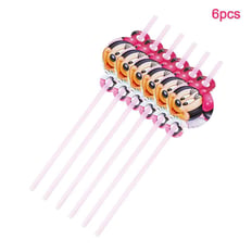 MINNIE MOUSE DRINKING STRAWS 6PCS