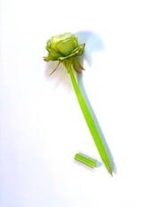 Green flower pen