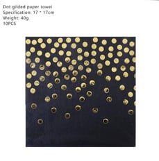 Black Napkin Your Golden Points