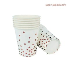 Rose gold dots cups 