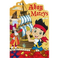 DISNEY JAKE & THE NEVERLANDS INVITATION CARDS 8 PCS