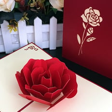 RED ROSE GREETING CARD
