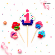 Cup Cake Number Candles