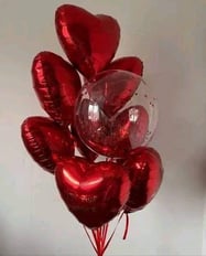 Red heart Balloons 