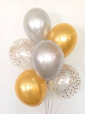 Golden Balloons Bouquet 