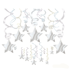 SILVER SWIRL DECORATIONS