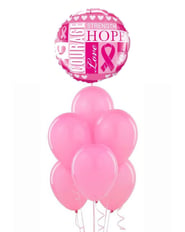 breast cancer bouquet  balloon