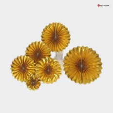 Hanging Paper Fans Decor 6pcs