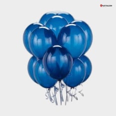 (Blue Helium Latex Balloons (12