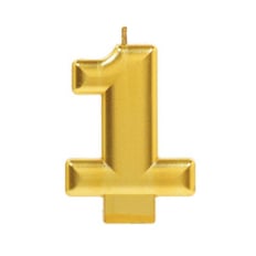 Gold Number Candles
