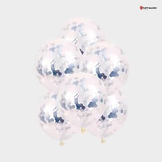 Silver Confetti Balloons Bouquet