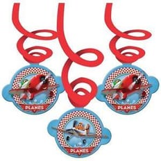 DISNEY PLANES SWIRL DECORATION 6 PCS