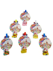 HAPPY BIRTHDAY BALLOON BLOWOUTS 6 PCS