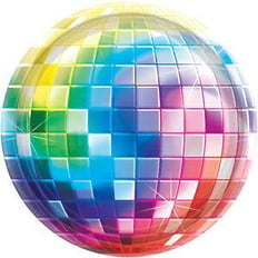 DISCO PARTY PLATES SIZE 10.50