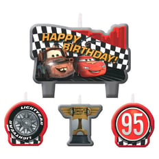 CARS CANDLES 4 PCS 