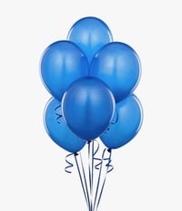Blue Helium Latex Balloons 6
