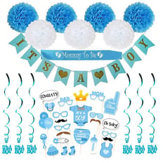 IT’S A BOY SET (7PCS SIZE 10 FLUFF-1PC BANNER-6PCS SWIRLS-25PCS PHOTO PROPS-1PC SASH)