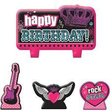 Rock Star Theme Birthday Candles