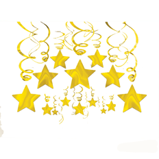 GOLD SWIRL DECORATIONS