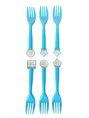 HAPPY BIRTHDAY CANDLES FORK 6 PCS