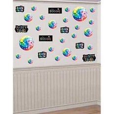 DISCO PARTY WALL DECORATION 30 PCS 