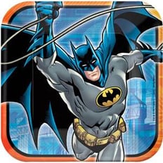 BATMAN SQUARE PLATES SIZE 9 In 8 PCS