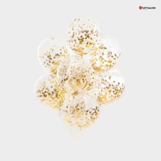 gold confetti balloons bouquet
