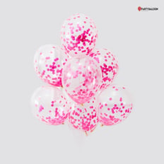 Pink confetti balloons bouquet