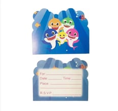 Baby Shark Invitation Cards