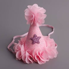 HAT HAIRBAND ELEGANT PINK WITH STAR
