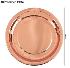 Large plates, rose gold