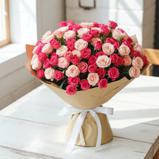 The joyful group rose bouquet