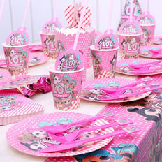 LoL Birthday Party Supplies Set for 8 Persons