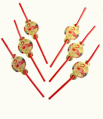 FLAMINGO DRINKING STRAWS 6 PCS