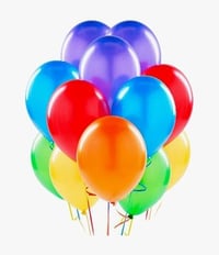 (Multi-Color Helium Latex Balloons (12