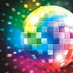 DISCO PARTY TISSUES 16 PCS 